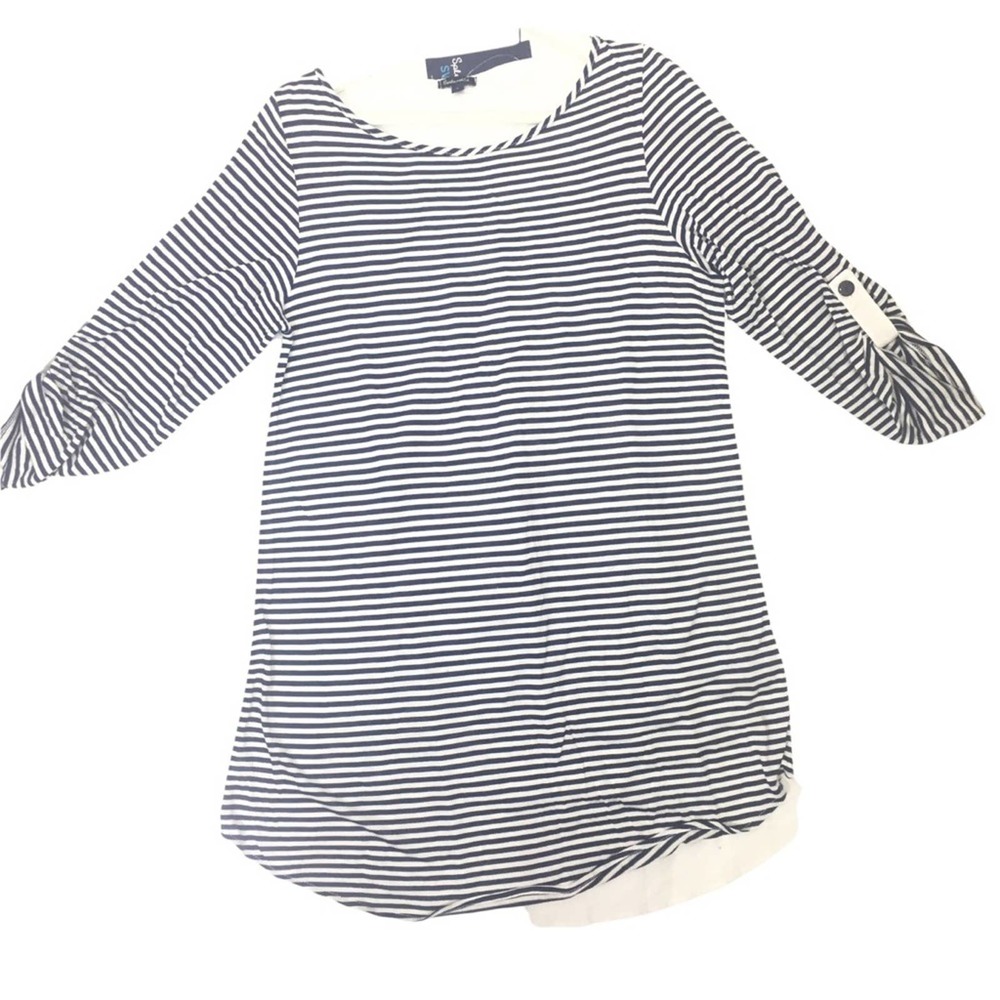 Splendid Swim Malibu Stripe Navy Tunic Small - Picture 2 of 5